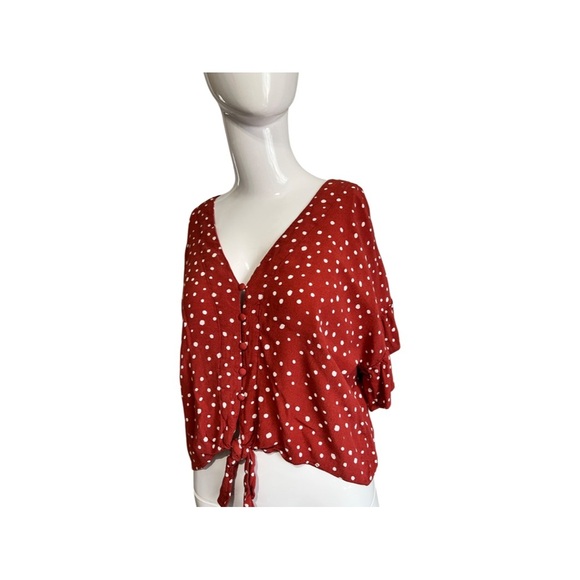 Mustard seed Shirt Dots ties up in front medium - Picture 3 of 6